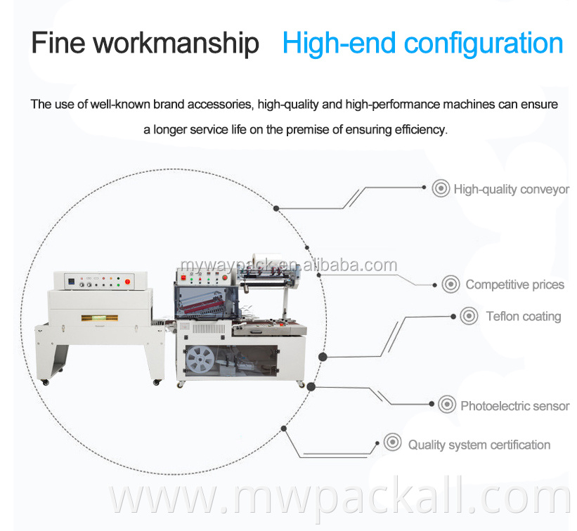 Myway Packing Machinery Pneumatic Type Automatic Heat Shrink Film Wrapping Machine